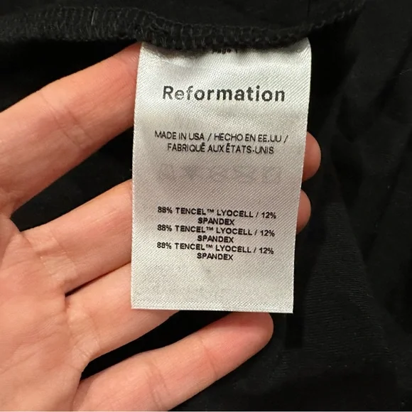 REFORMATION Harlyn Black Cut Out Short Sleeve Maxi Dress Small S NWOT - Picture 7 of 8